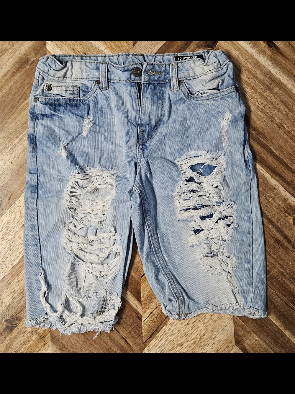 Buffalo David Bitton Light Blue Ripped Denim Shorts
